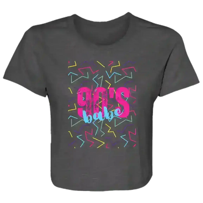 90s Retro Girl Power Flowy Crop Top - Cady Creations