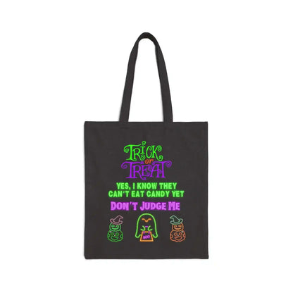 Don’t Judge Me – Funny Trick-or-Treat Tote for Parents | Neon Halloween Candy Bag - Cady Creations