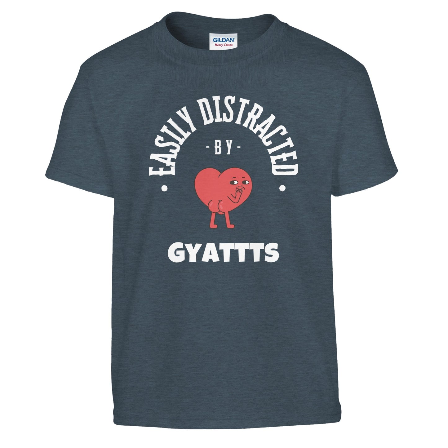 Easily distracted by gyattts graphic tee with playful design and cheeky text.