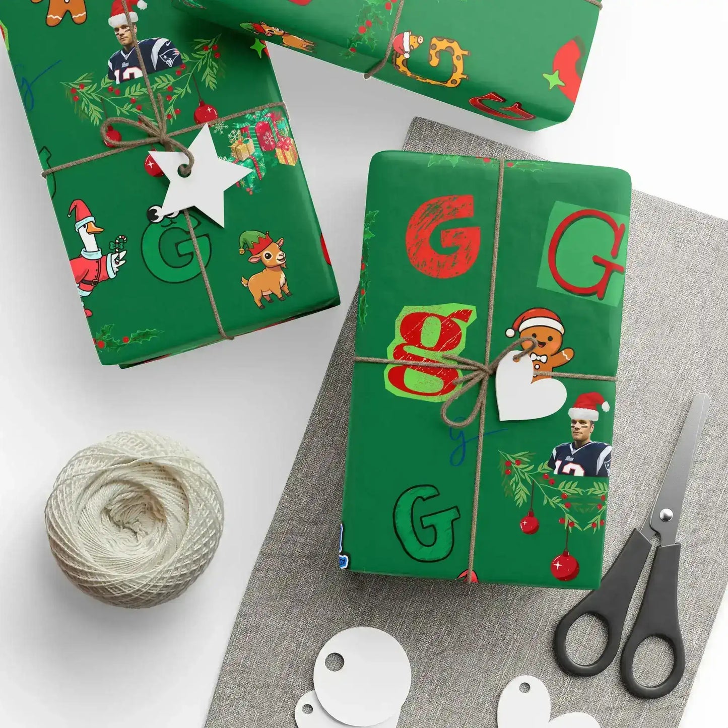 "G" Christmas Wrapping Paper – Alphabet Gift Swap Collection