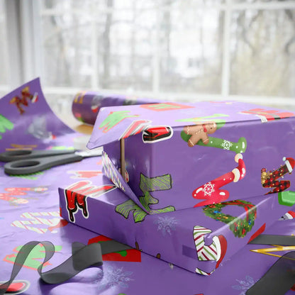 "W" Christmas Wrapping Paper – Alphabet Gift Swap Collection