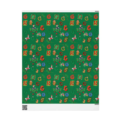"G" Christmas Wrapping Paper – Alphabet Gift Swap Collection