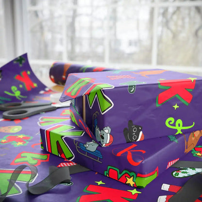 "K" Christmas Wrapping Paper – Alphabet Gift Swap Collection