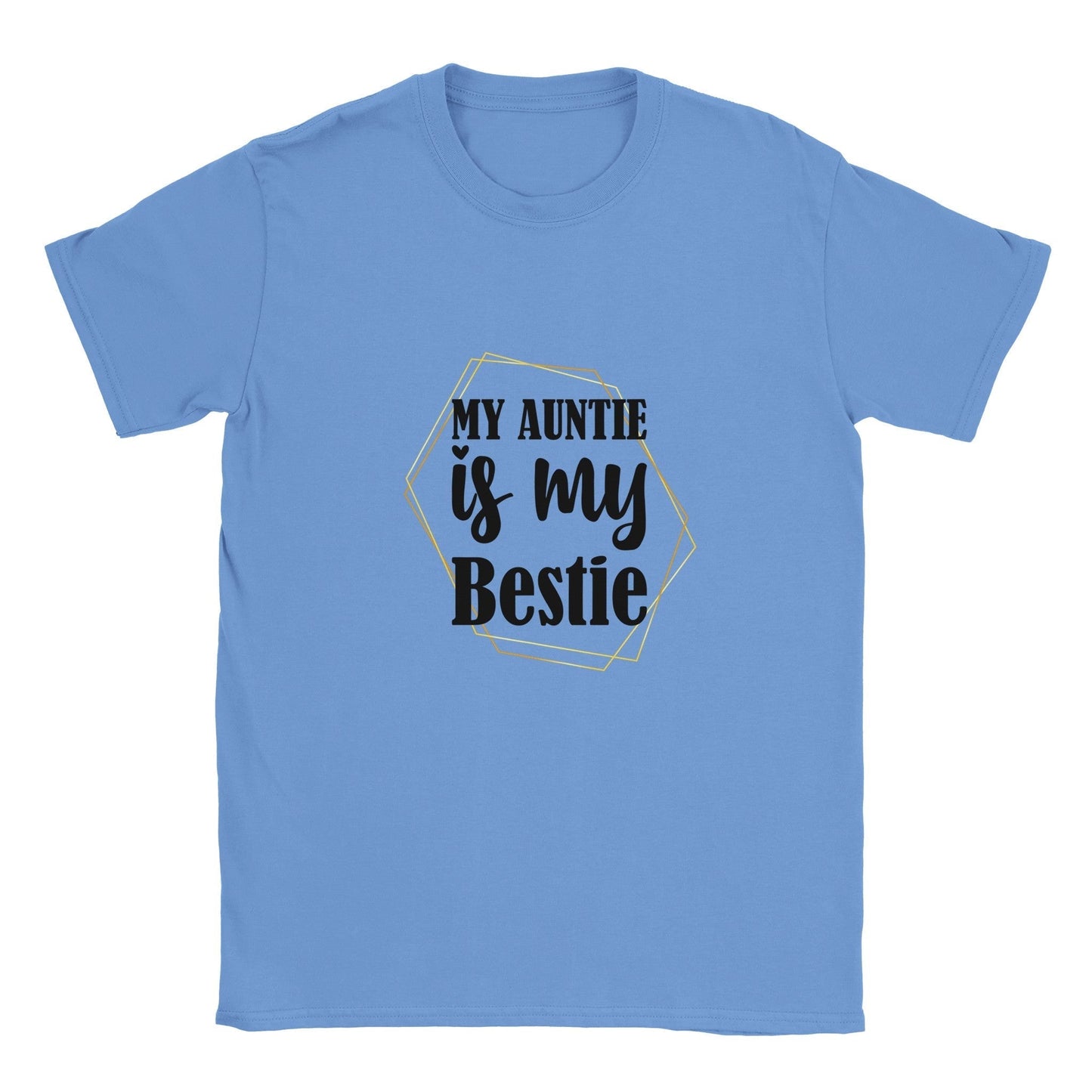 Adult graphic tee with "My Auntie is My Bestie" print celebrating aunt-niece/nephew bond.