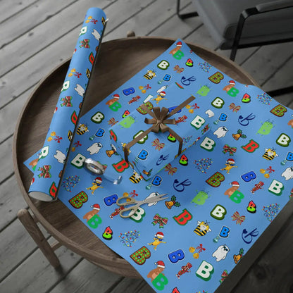 "B" Christmas Wrapping Paper – Alphabet Gift Swap Collection