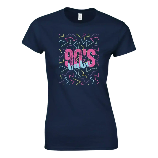 90's Babe Retro Vibes Fitted Graphic Tee - Cady Creations