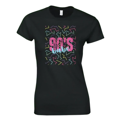 90's Babe Retro Vibes Fitted Graphic Tee - Cady Creations