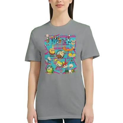 90s Cartoon Squad - Fitted Tee - Cady Creations