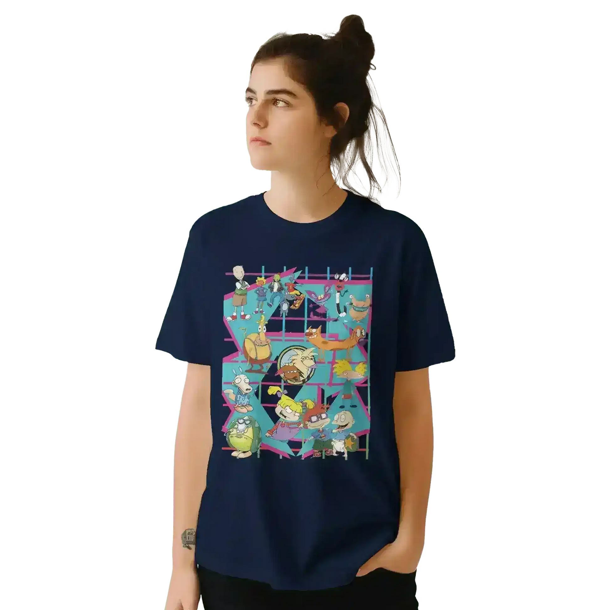 90s Kids Only: Retro Cartoon Squad Grid Unisex T-Shirt - Cady Creations