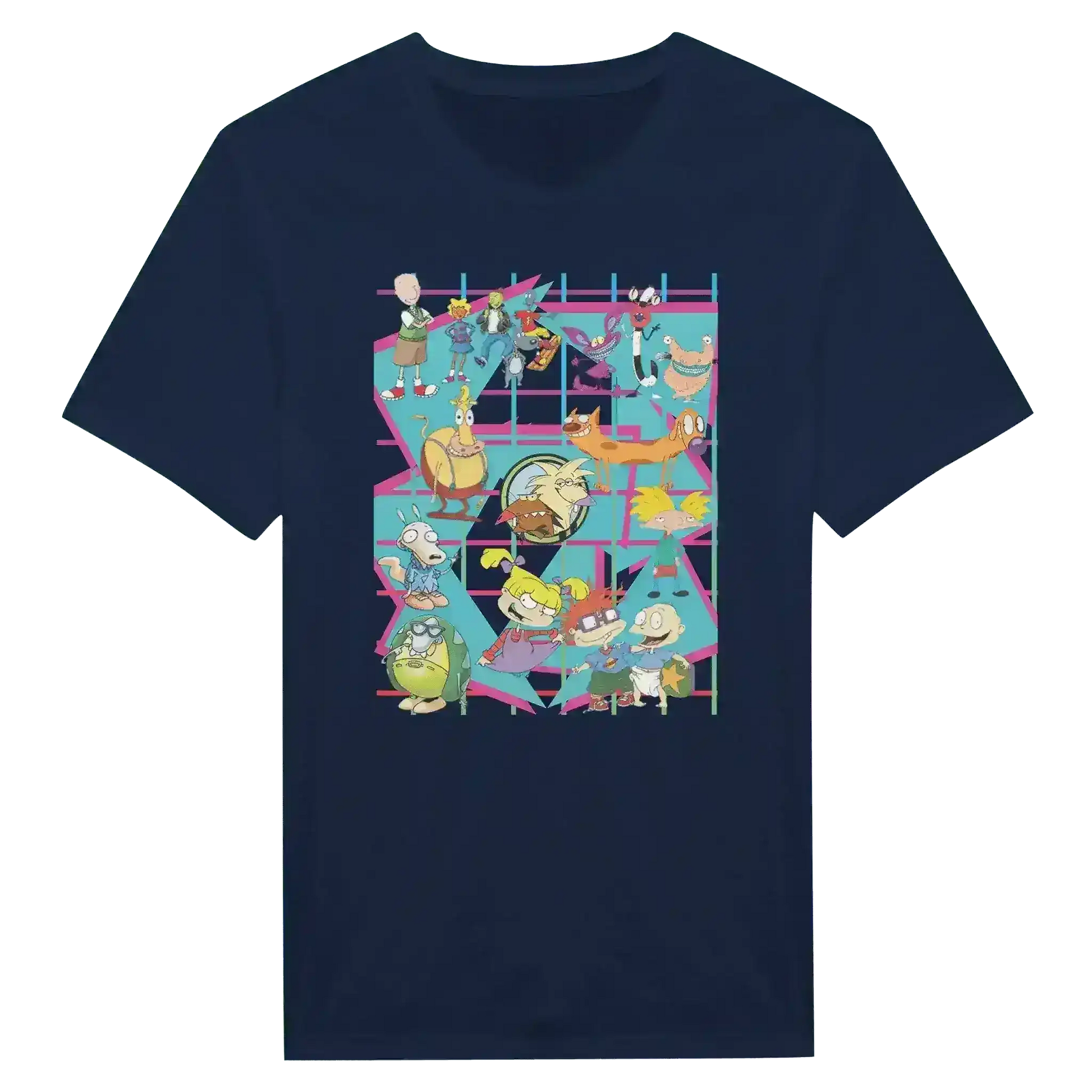 90s Kids Only: Retro Cartoon Squad Grid Unisex T-Shirt - Cady Creations