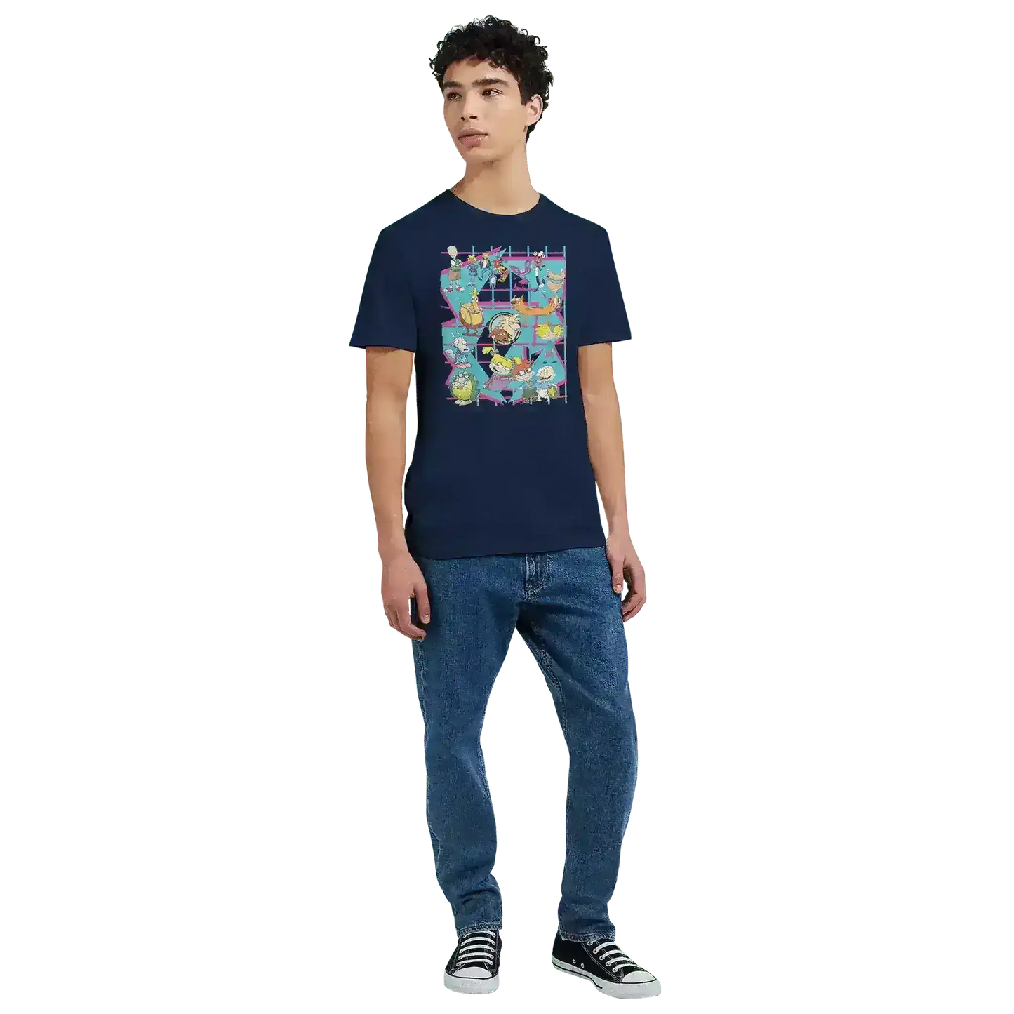 90s Kids Only: Retro Cartoon Squad Grid Unisex T-Shirt - Cady Creations