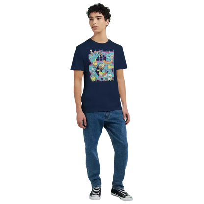 90s Kids Only: Retro Cartoon Squad Grid Unisex T-Shirt - Cady Creations