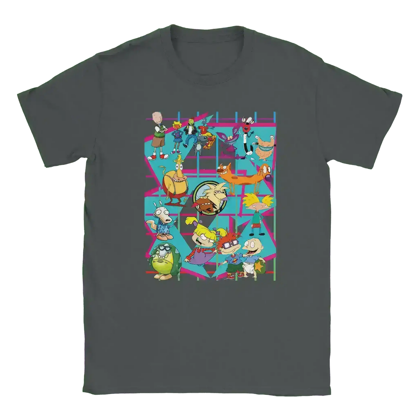 90s Kids Only: Retro Cartoon Squad Grid Unisex T-Shirt - Cady Creations