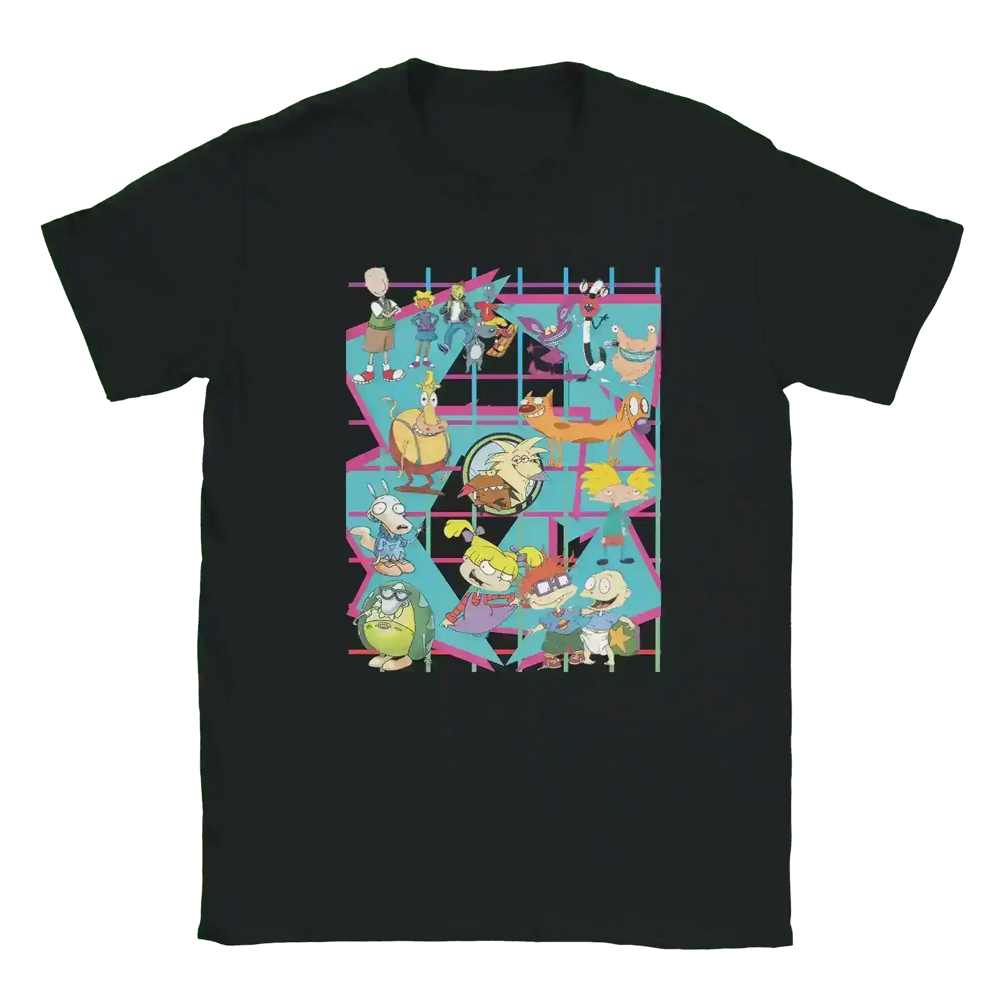 90s Kids Only: Retro Cartoon Squad Grid Unisex T-Shirt - Cady Creations