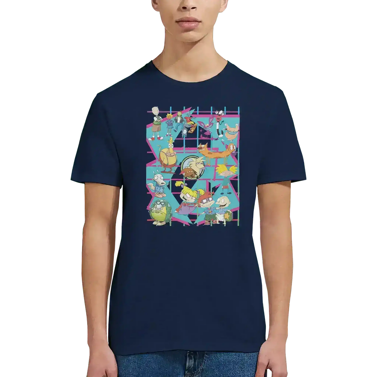 90s Kids Only: Retro Cartoon Squad Grid Unisex T-Shirt - Cady Creations