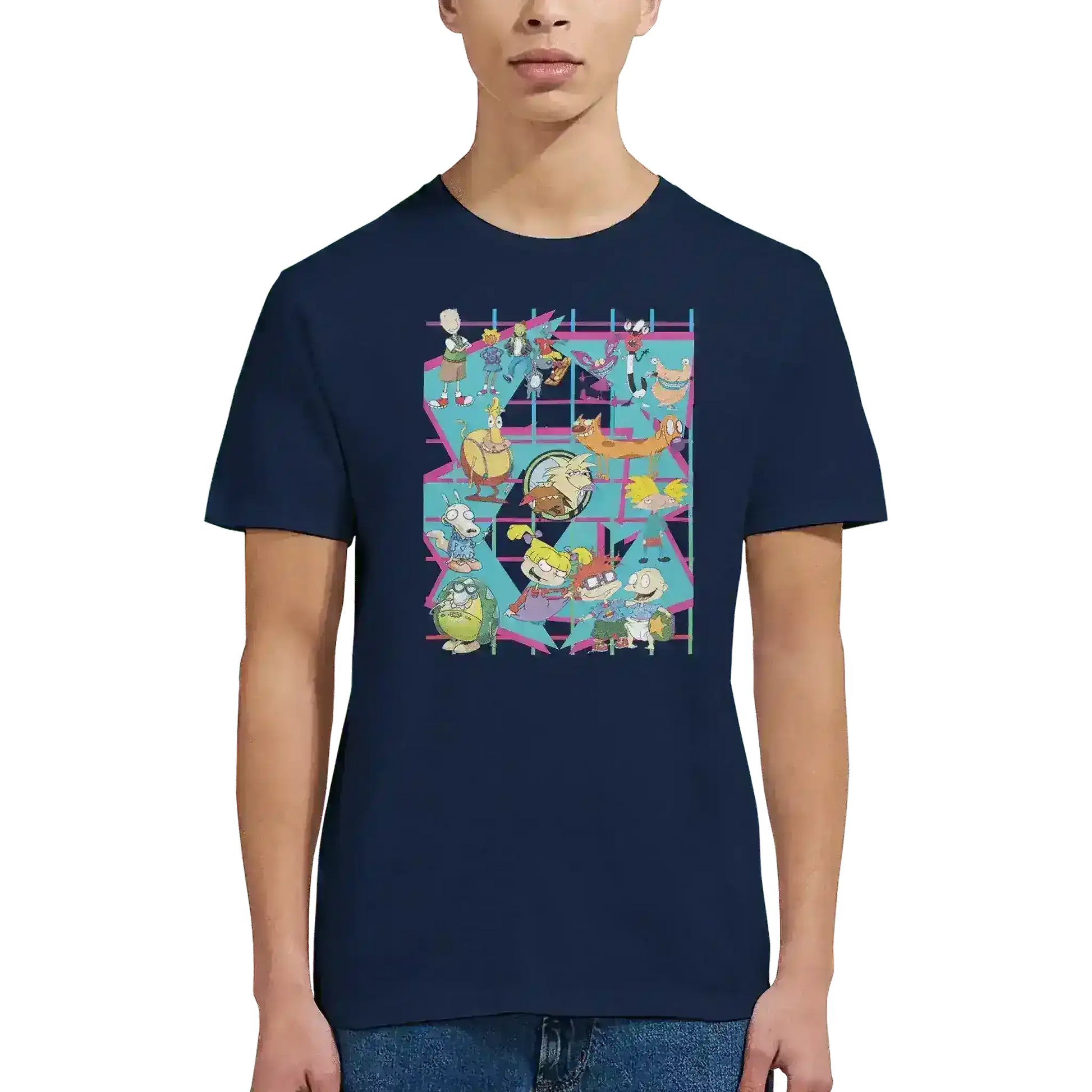 90s Kids Only: Retro Cartoon Squad Grid Unisex T-Shirt - Cady Creations