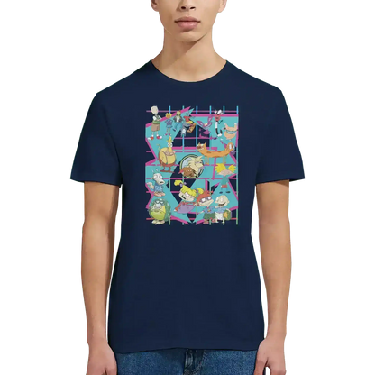 90s Kids Only: Retro Cartoon Squad Grid Unisex T-Shirt - Cady Creations