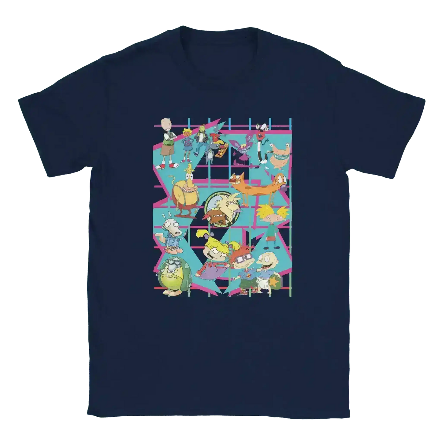 90s Kids Only: Retro Cartoon Squad Grid Unisex T-Shirt - Cady Creations