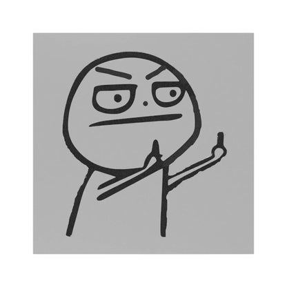 Middle Finger Stick Figure | Unbothered AF Car Magnet