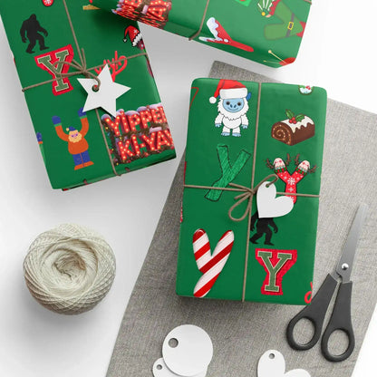 "Y" Yippee-Ki-Yay Christmas Wrapping Paper – Alphabet Gift Swap Collection