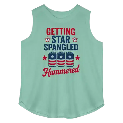 Getting Star Spangled Hammered Patriotic Curvy Relaxed Tank - Cady Creations