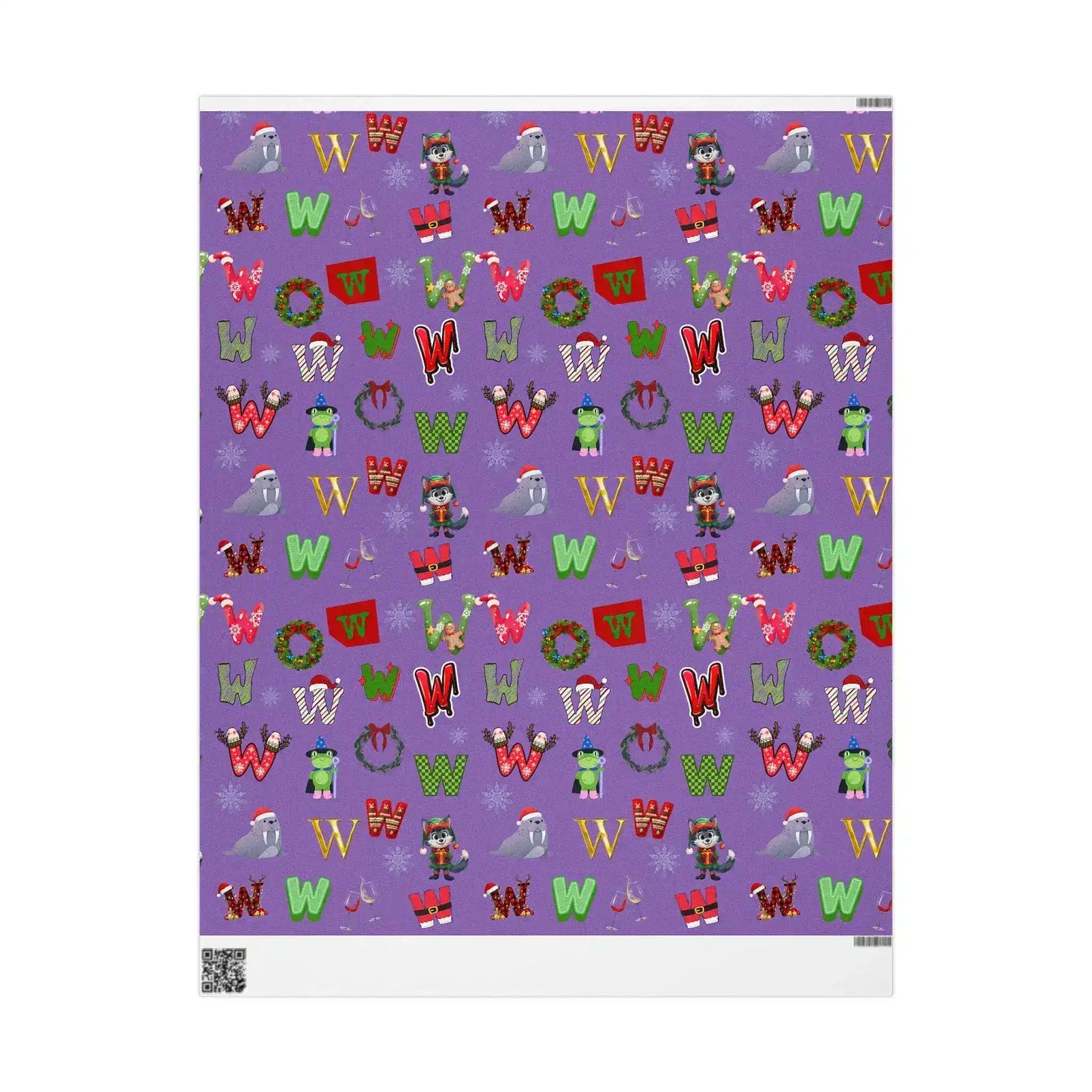 "W" Christmas Wrapping Paper – Alphabet Gift Swap Collection
