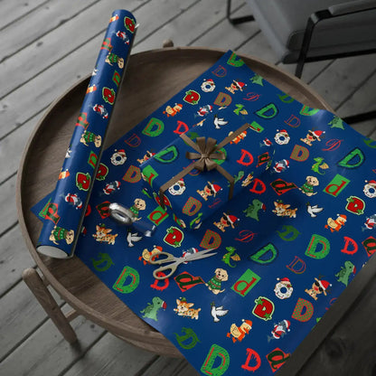 "D" Christmas Wrapping Paper – Alphabet Gift Swap Collection
