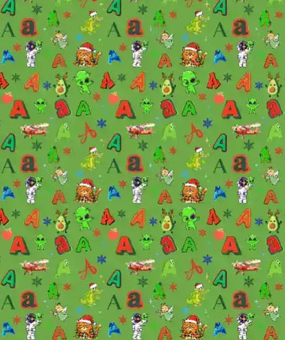 "A" Christmas Wrapping Paper – Alphabet Gift Swap Collection