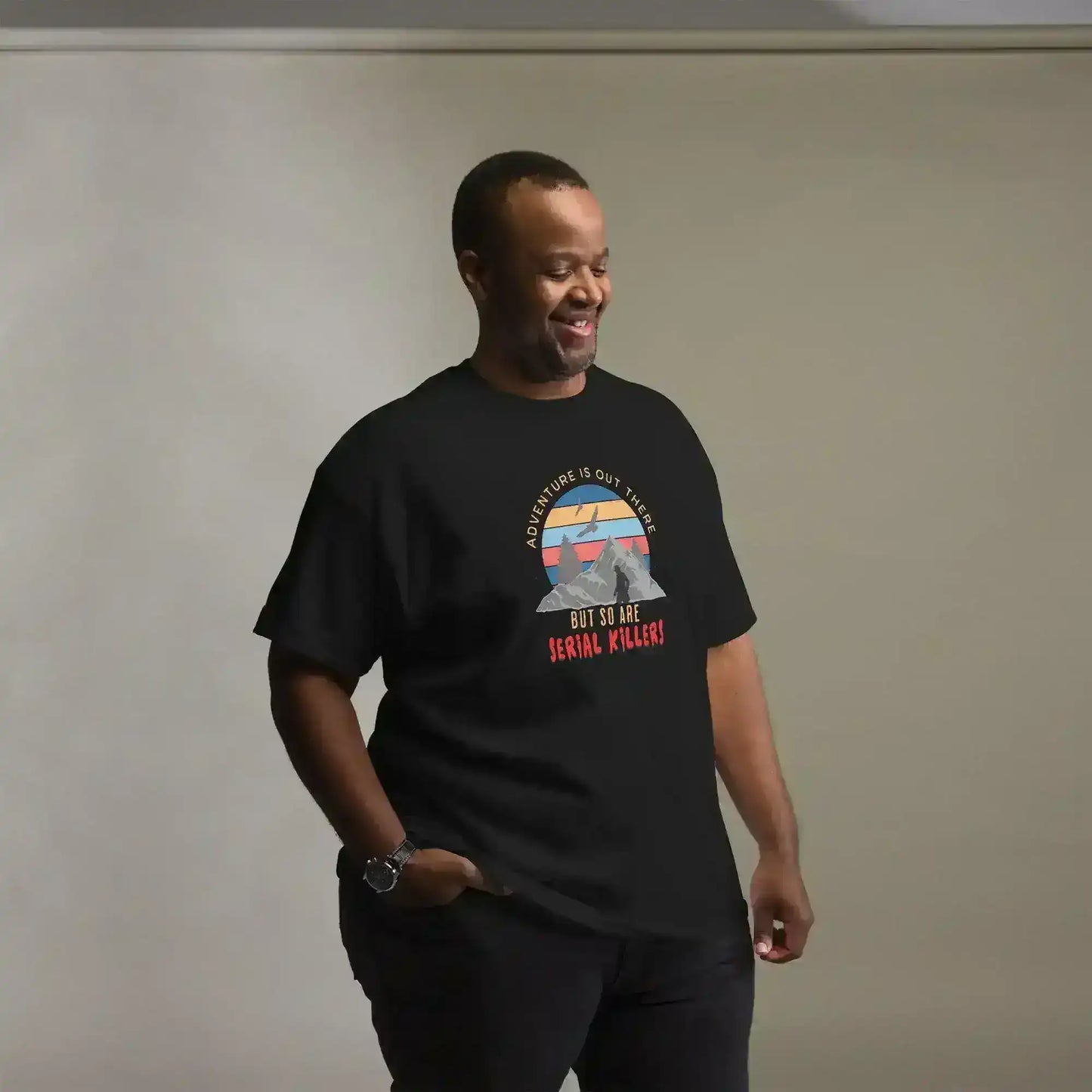 "Adventure Is Out There But So Are Serial Killers" - True Crime Humor Unisex Tee - Cady Creations