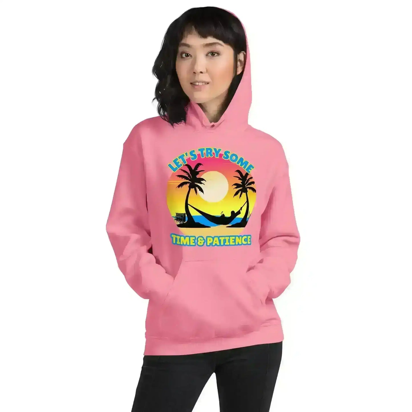 Let's Try Some Time & Patience Blue Vacation Andrew McMahon in the Wilderness Inspired Pullover Hoodie - Cady Creations