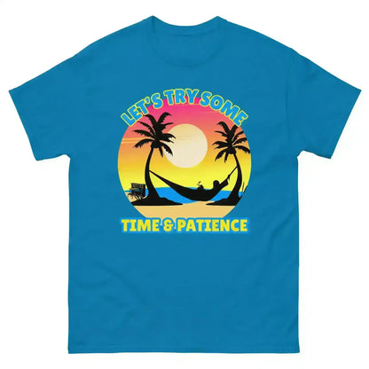 Let's Try Some Time & Patience Blue Vacation Andrew McMahon in the Wilderness Inspired Unisex Tee - Cady Creations