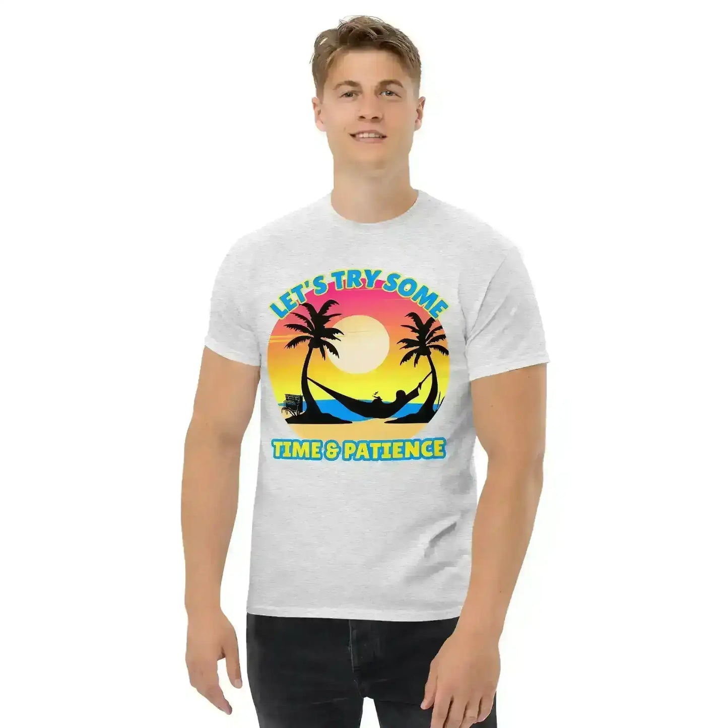 Let's Try Some Time & Patience Blue Vacation Andrew McMahon in the Wilderness Inspired Unisex Tee - Cady Creations