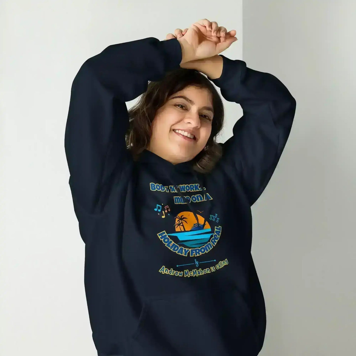 Body At Work Mind On A Holiday From Real Cruise Andrew McMahon Inspired Hoodie - Cady Creations