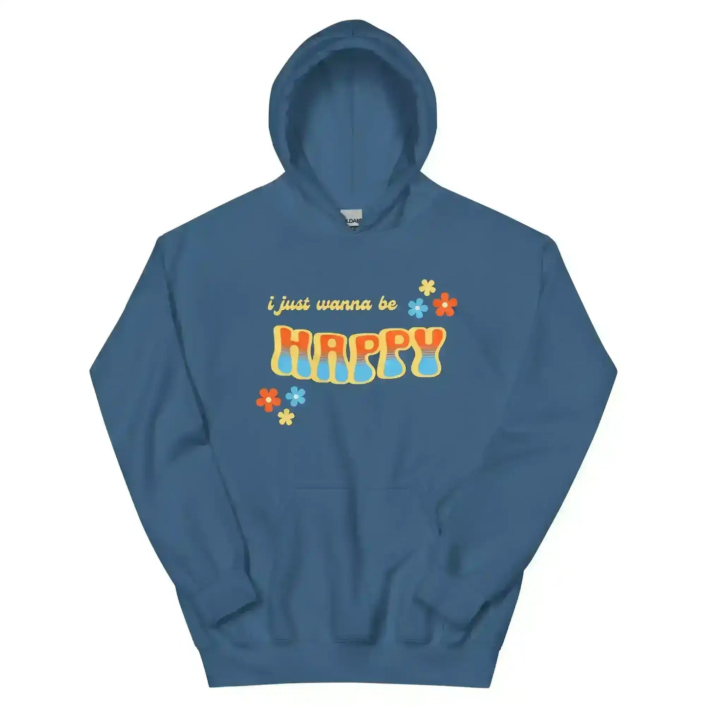 “I Just Wanna Be Happy” Andrew McMahon Lyric Inspired Pullover Hoodie - Cady Creations