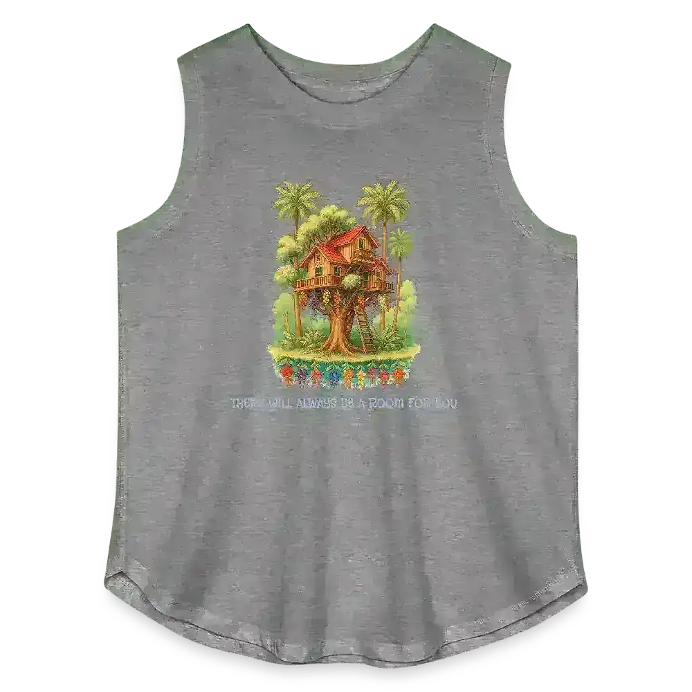 "There Will Always Be A Room For You" - Andrew McMahon in the Wilderness House in the Trees Lyric Inspired Women's Curvy Relaxed Tank Top - Cady Creations