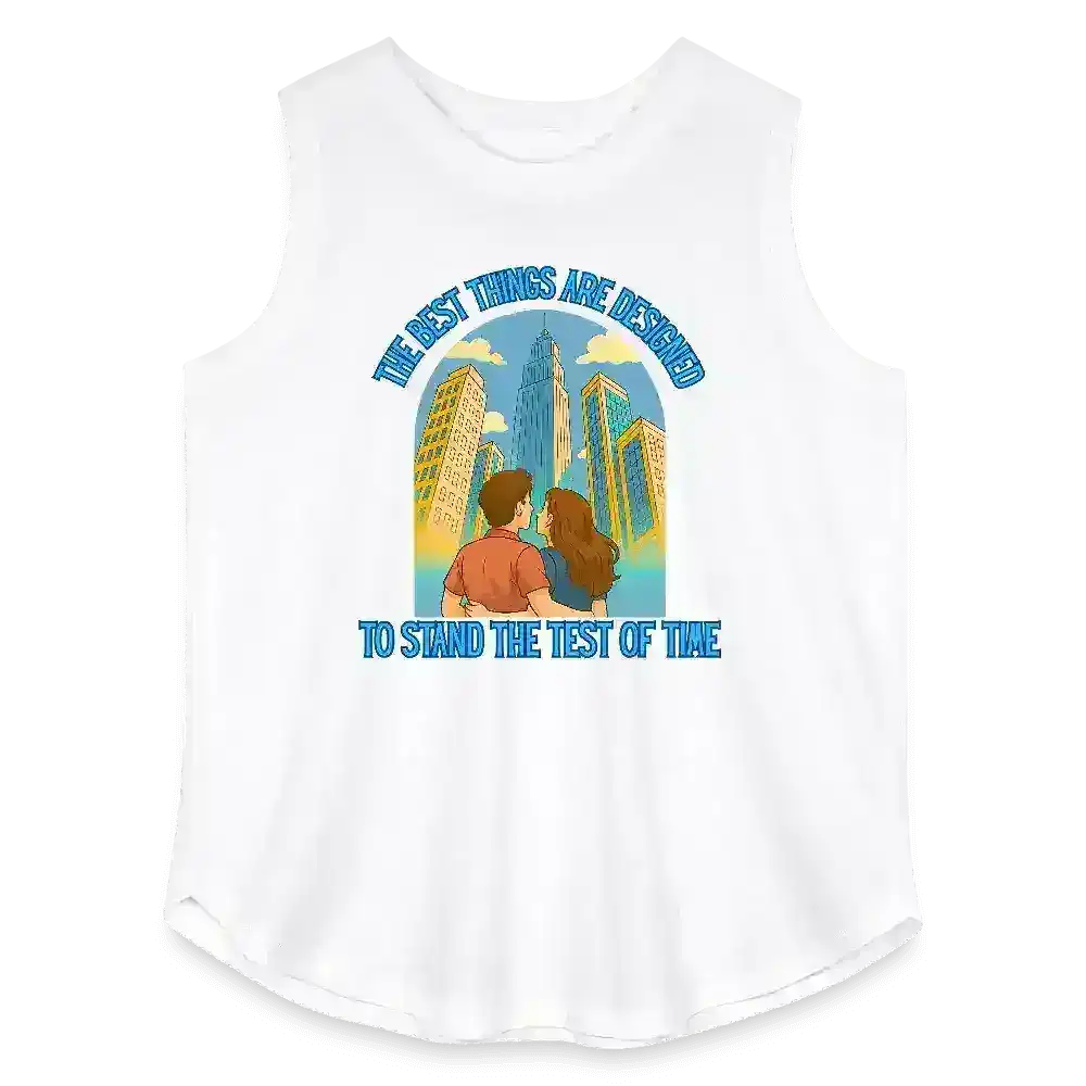 Andrew McMahon in the Wilderness Love And Great Buildings Inspired Women's Curvy Relaxed Tank Top - Cady Creations