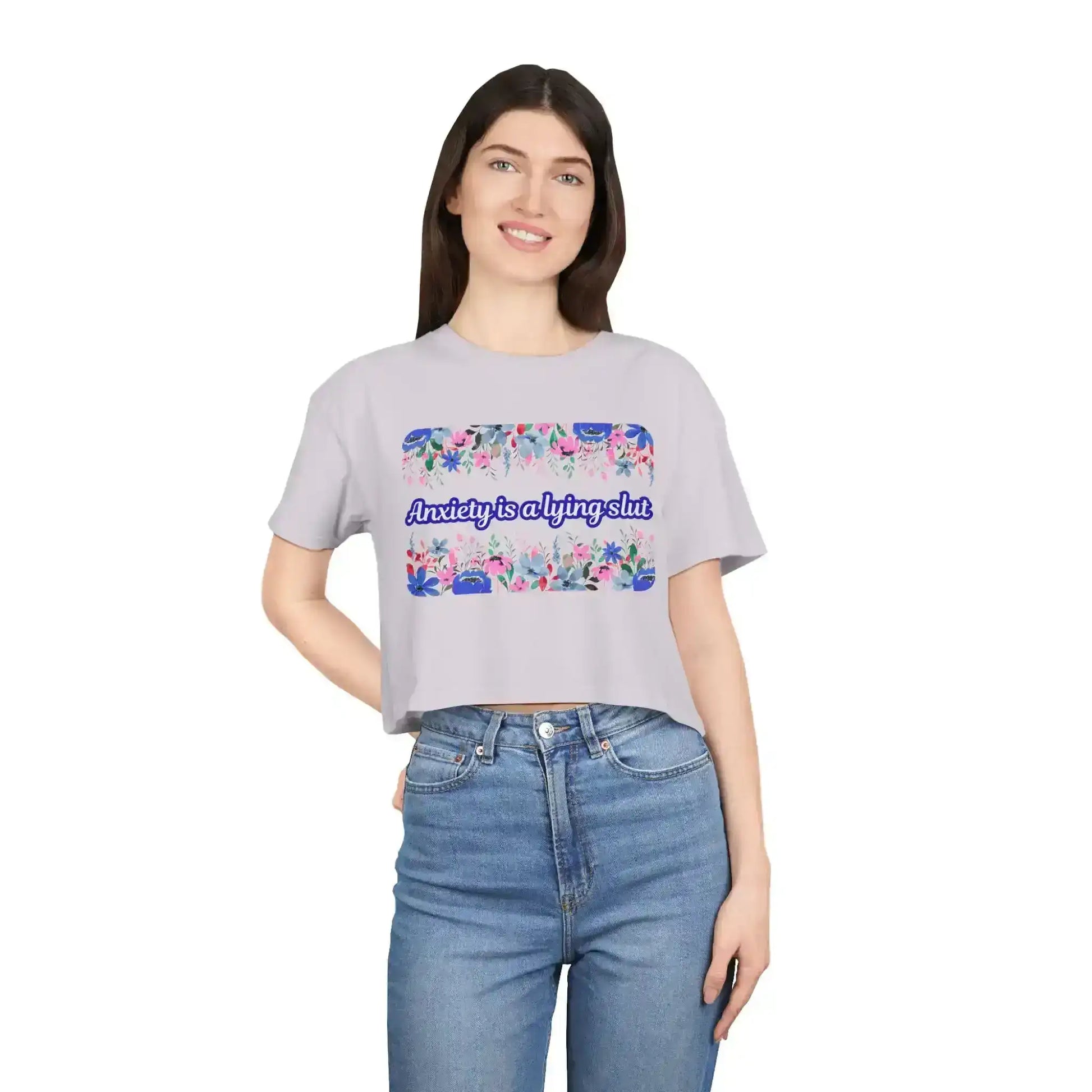 Anxiety is a Lying Slut - Crop Top - Cady Creations