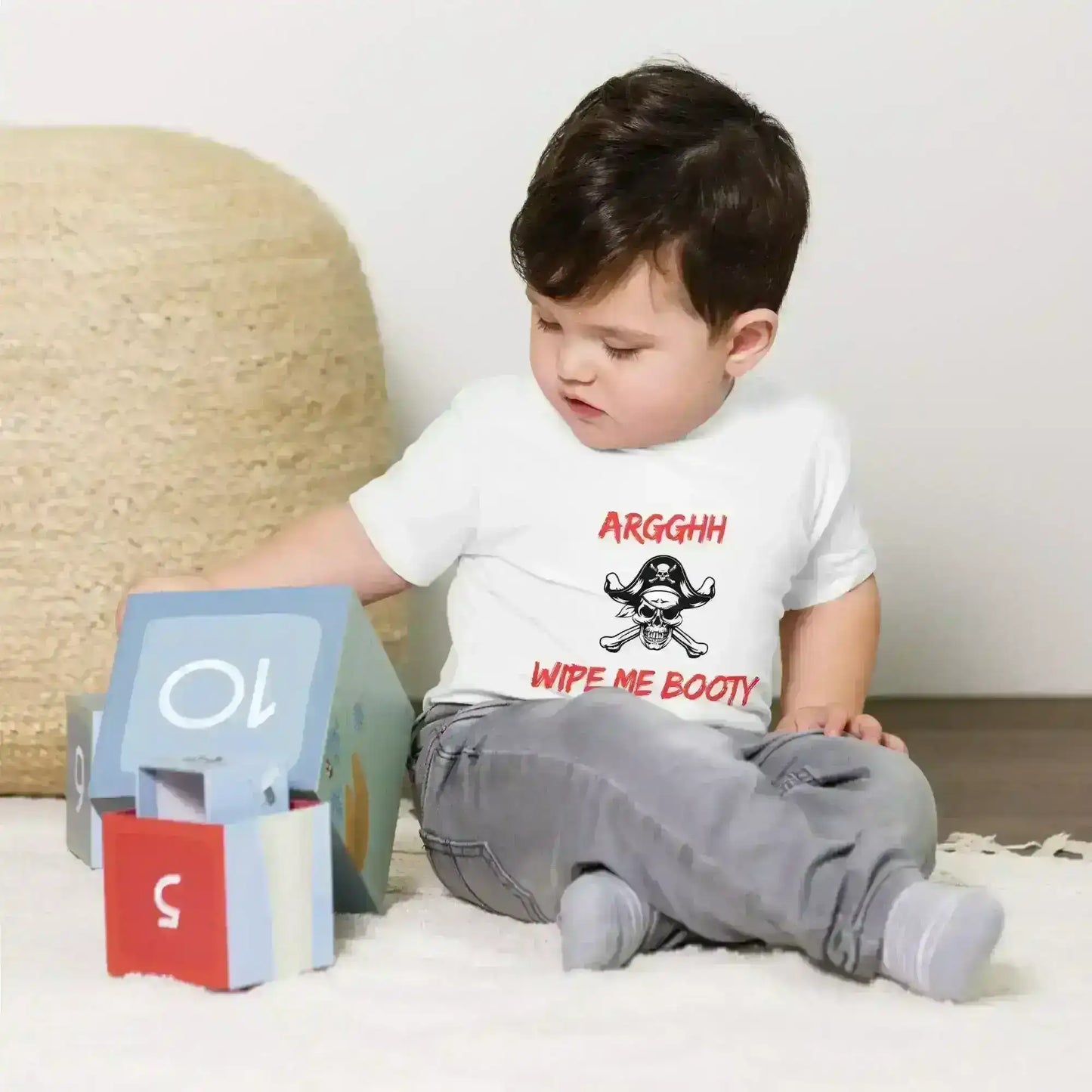 Arggh Wipe Me Booty - Toddler Tee - Cady Creations