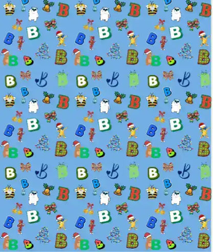 "B" Christmas Wrapping Paper – Alphabet Gift Swap Collection