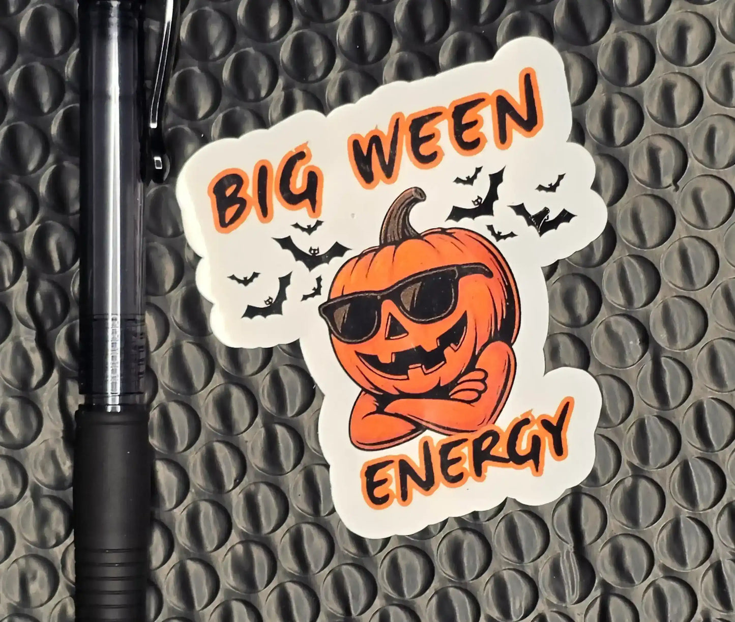 Big Ween Energy Sticker | Funny Halloween Pumpkin (Also Available in Holographic) - Cady Creations