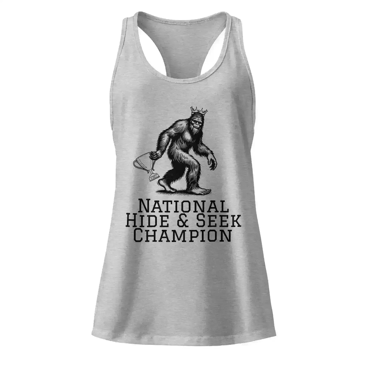 Bigfoot National Hide & Seek Champion - Racerback Tank - Cady Creations
