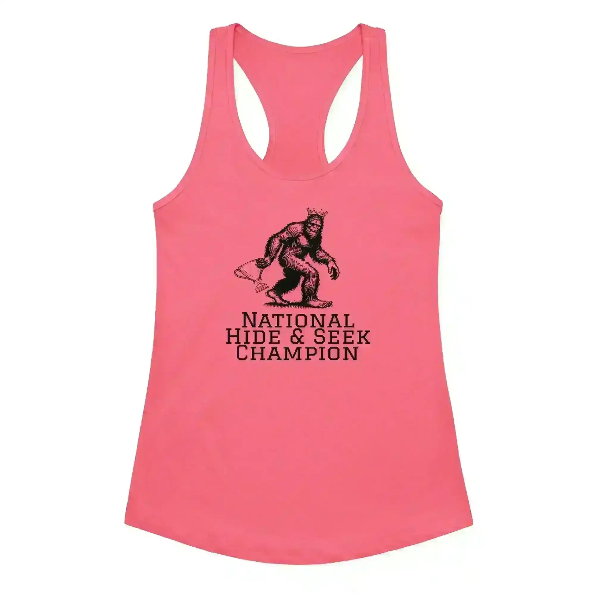 Bigfoot National Hide & Seek Champion - Racerback Tank - Cady Creations
