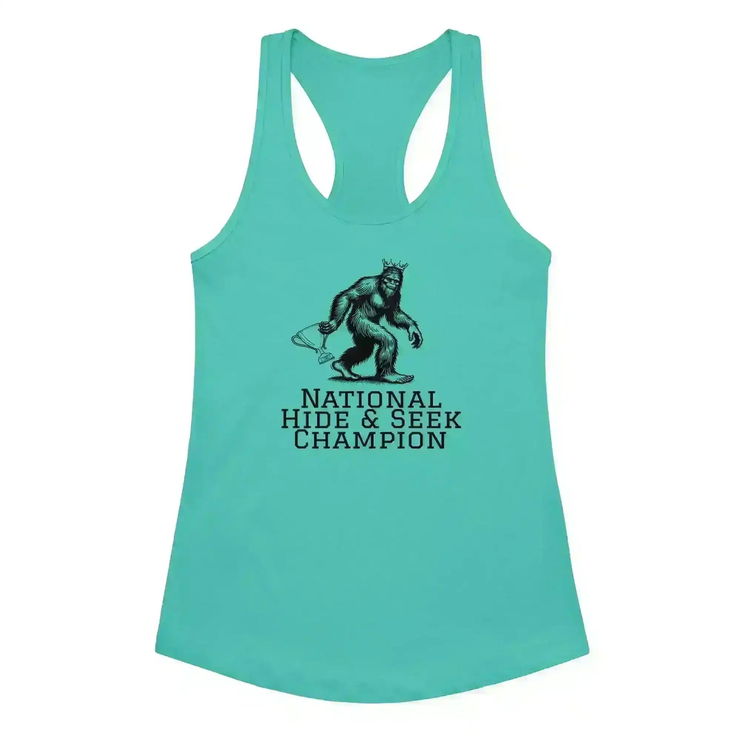 Bigfoot National Hide & Seek Champion - Racerback Tank - Cady Creations