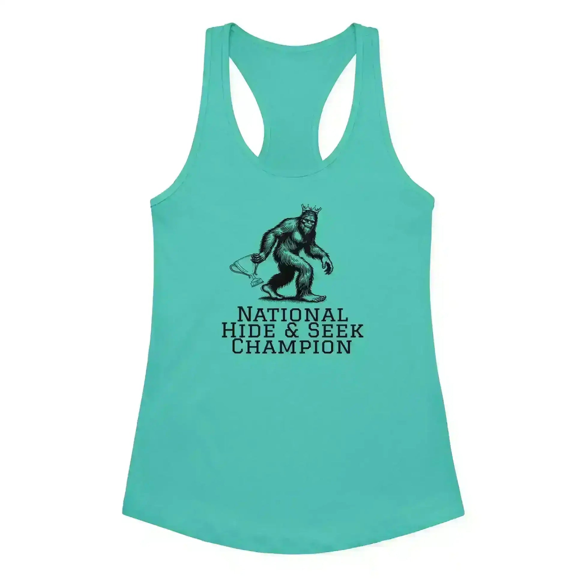 Bigfoot National Hide & Seek Champion - Racerback Tank - Cady Creations