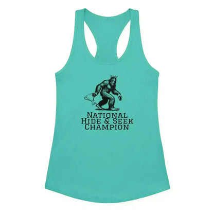 Bigfoot National Hide & Seek Champion - Racerback Tank - Cady Creations