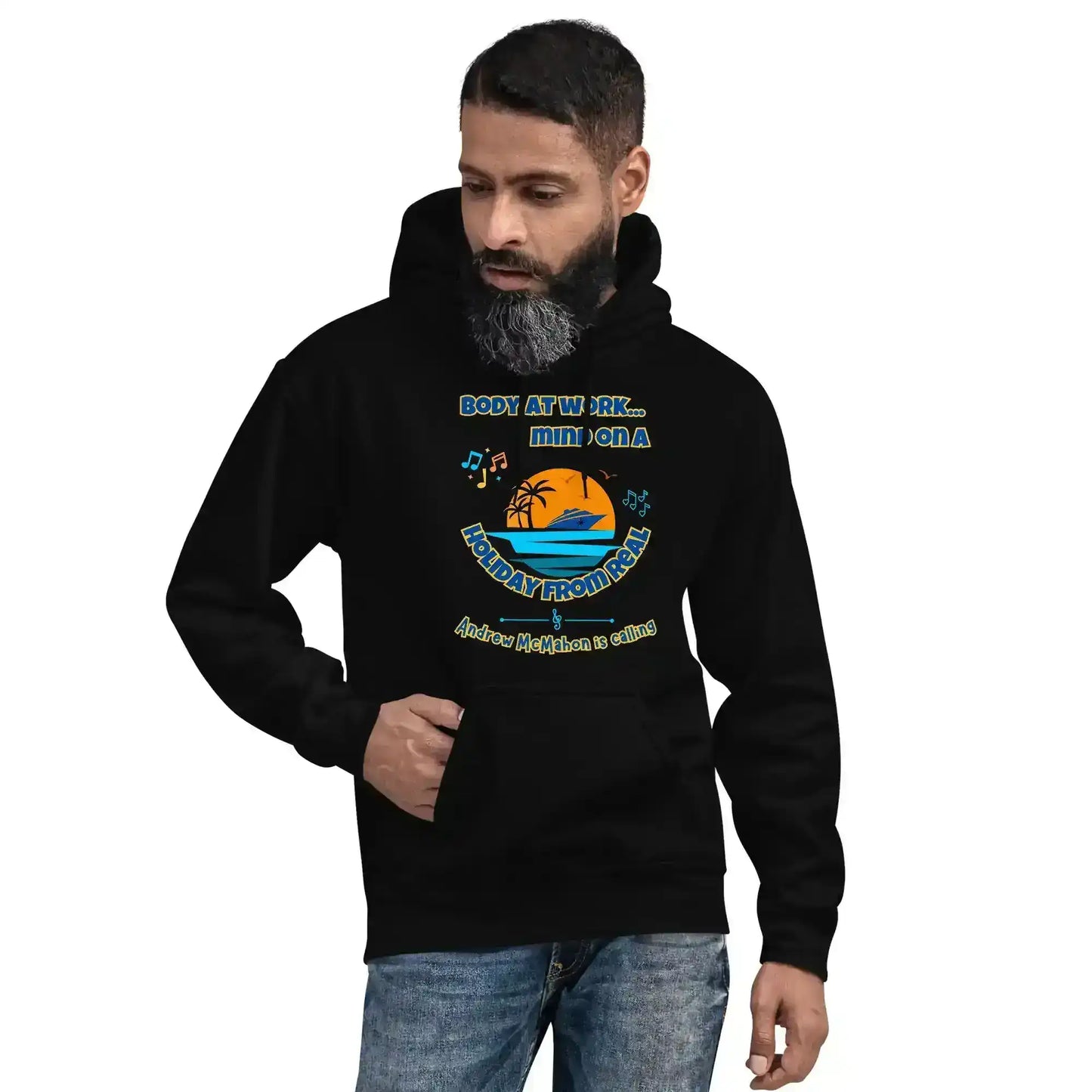 Body At Work Mind On A Holiday From Real Cruise Andrew McMahon Inspired Hoodie - Cady Creations