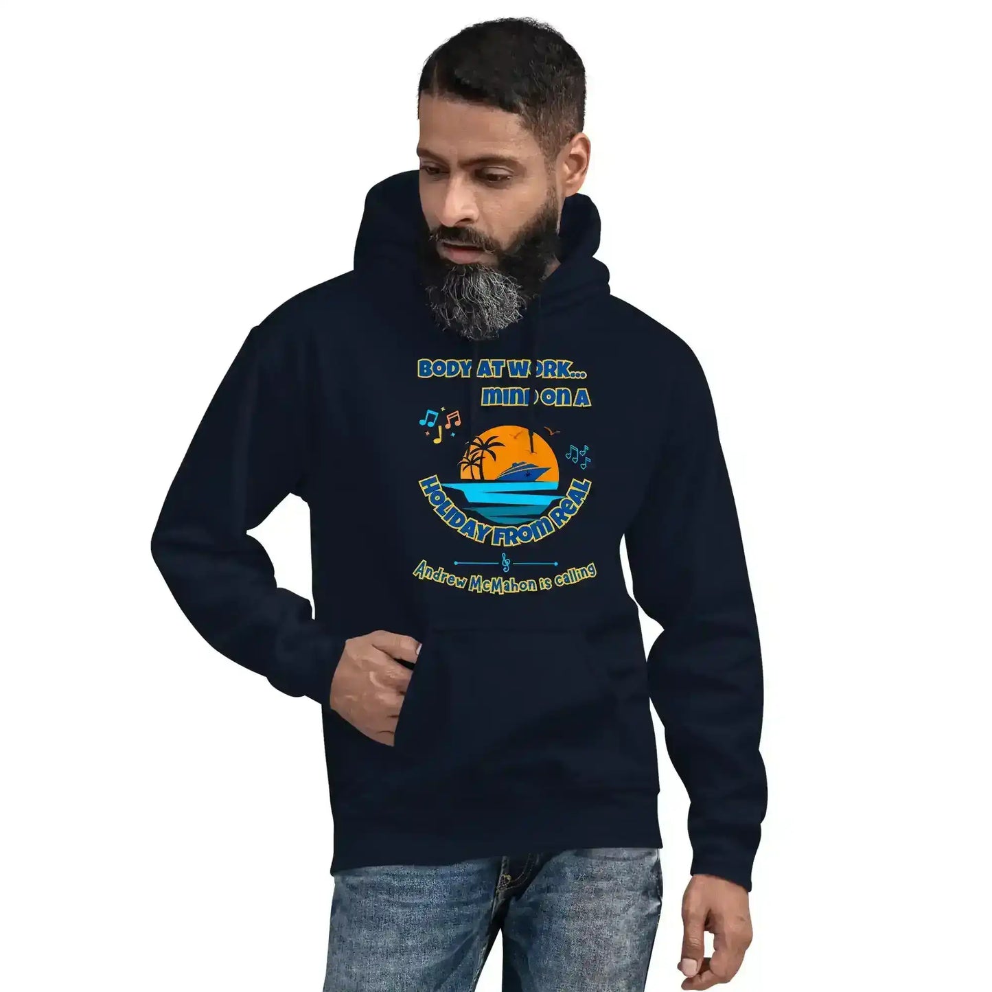 Body At Work Mind On A Holiday From Real Cruise Andrew McMahon Inspired Hoodie - Cady Creations