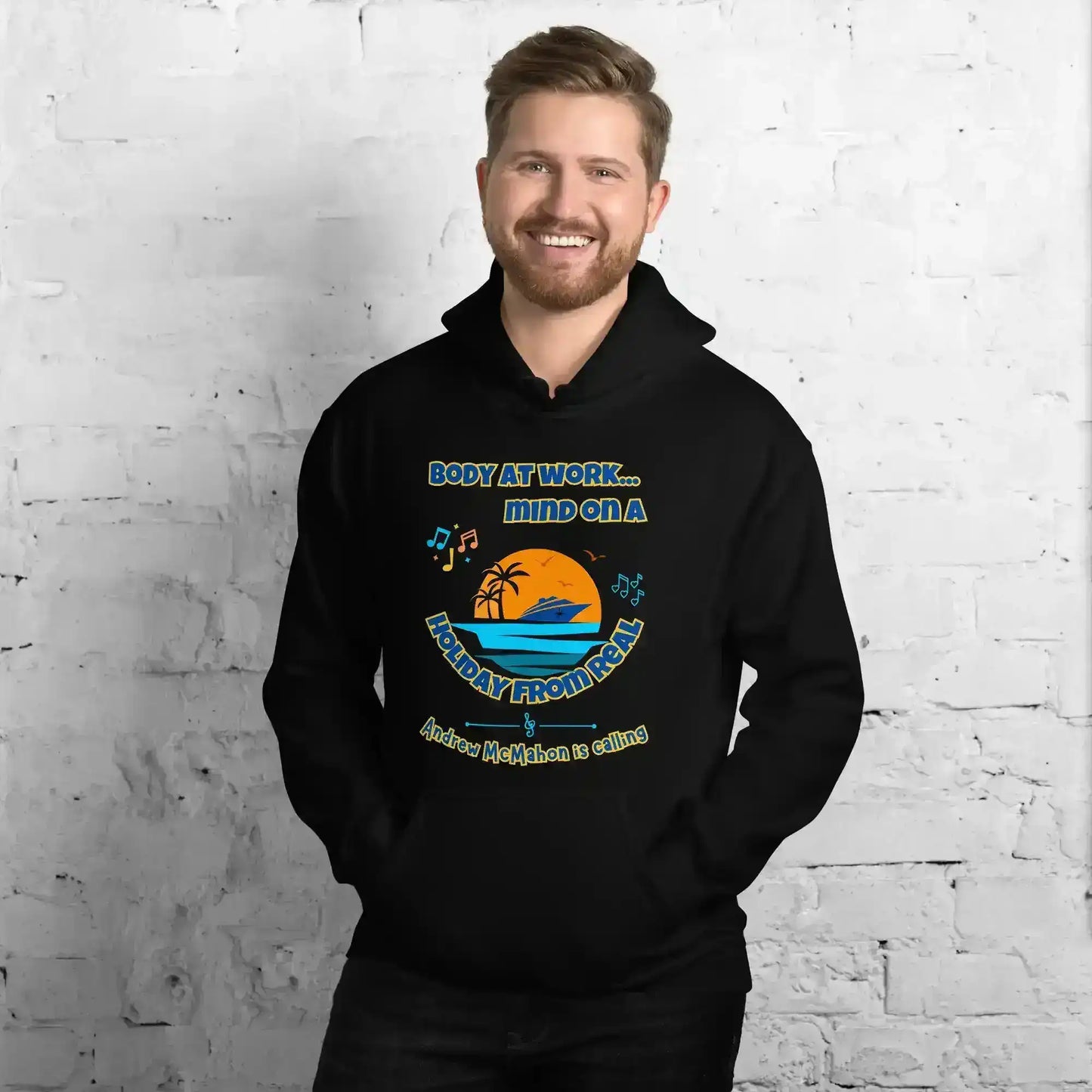 Body At Work Mind On A Holiday From Real Cruise Andrew McMahon Inspired Hoodie - Cady Creations