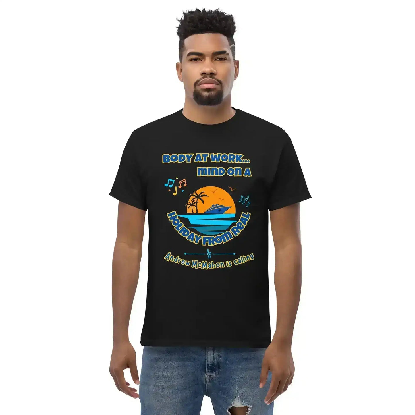 Body At Work Mind On A Holiday From Real Cruise Andrew McMahon Inspired Unisex Tee - Cady Creations