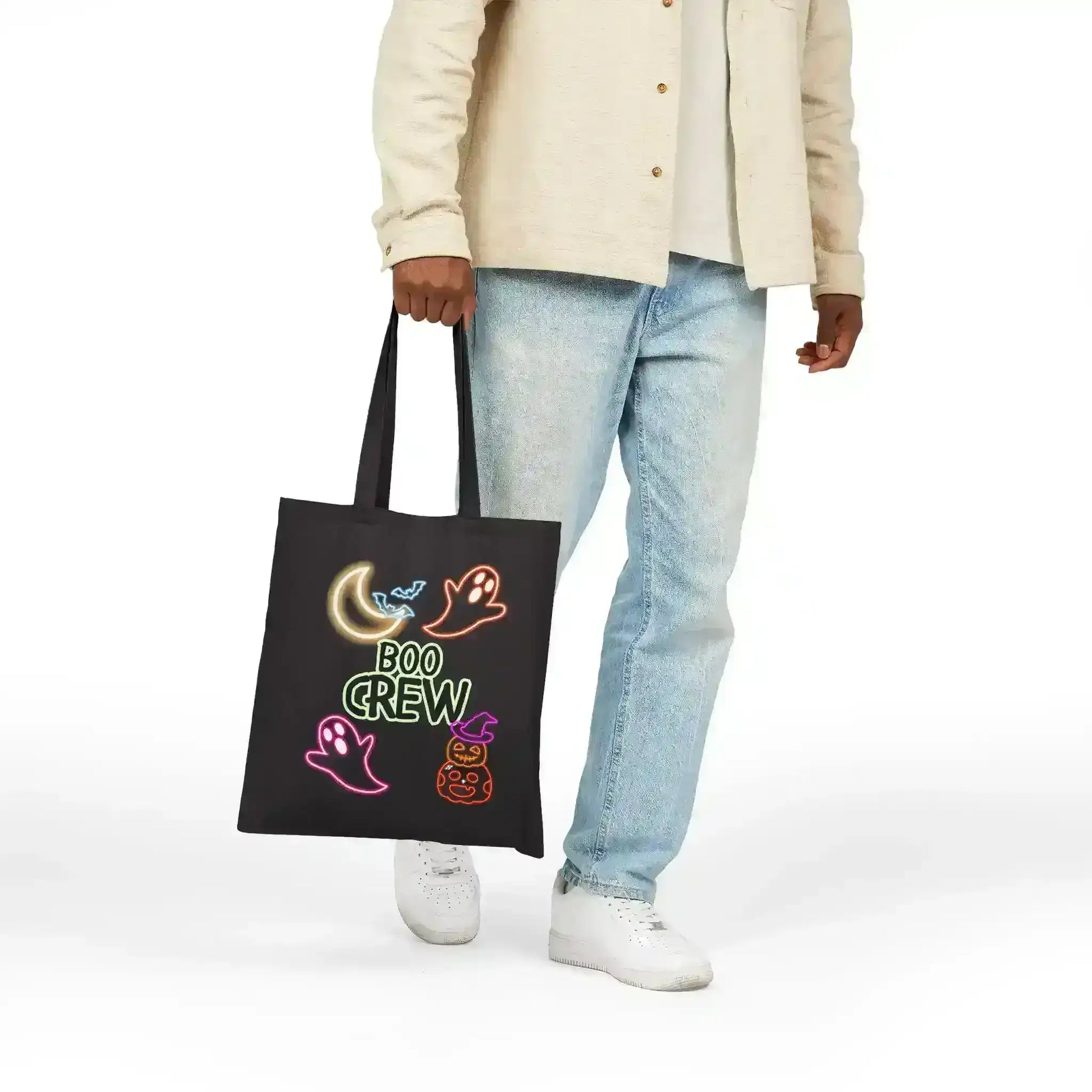 Boo Crew Neon Trick-or-Treat Bag – Cute Halloween Tote - Cady Creations